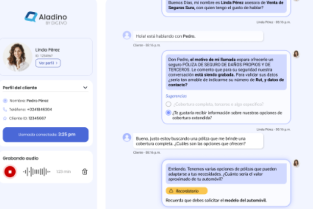 screenshot of Aladino by Digevo